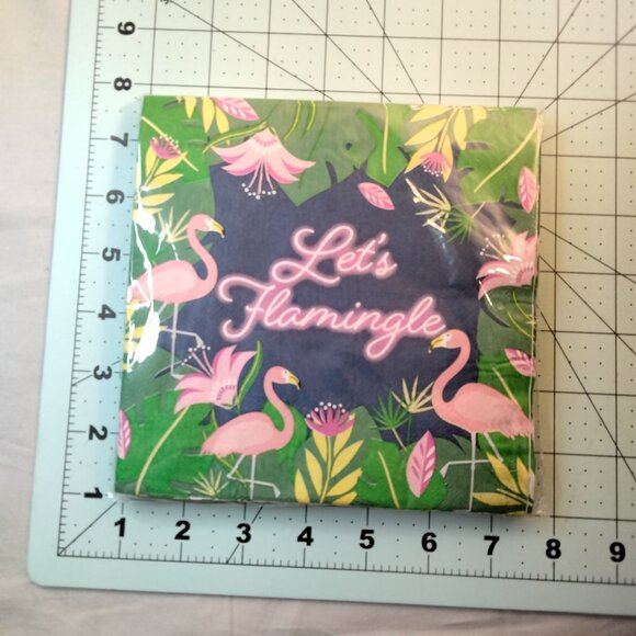 Lets Flamingle Pink Flamingo Paper Napkins 25 Beach Party - Picture 2 of 3